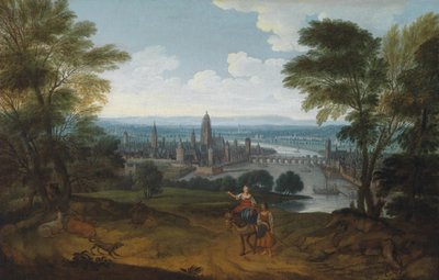 Frankfurt am Main from the West by Unbekannt Unbekannt